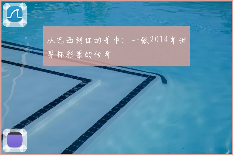 从巴西到你的手中：一张2014年世界杯彩票的传奇